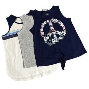 Justice Graphic Tank Top Bundle of 3